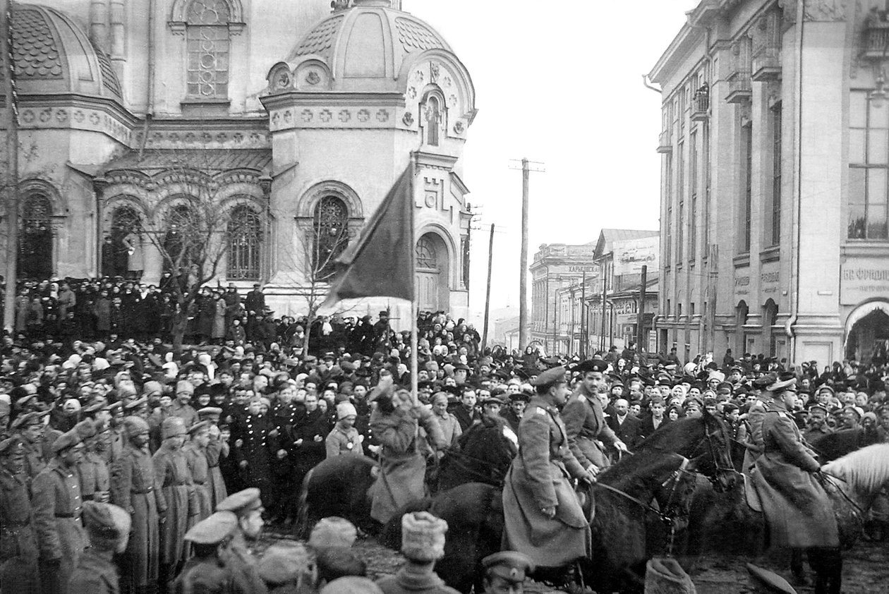 Zajęcie Charkowa przez Armię Ochotniczą generała Denikina, rosyjska wojna domowa, 1918 autorstwa Unbekannt