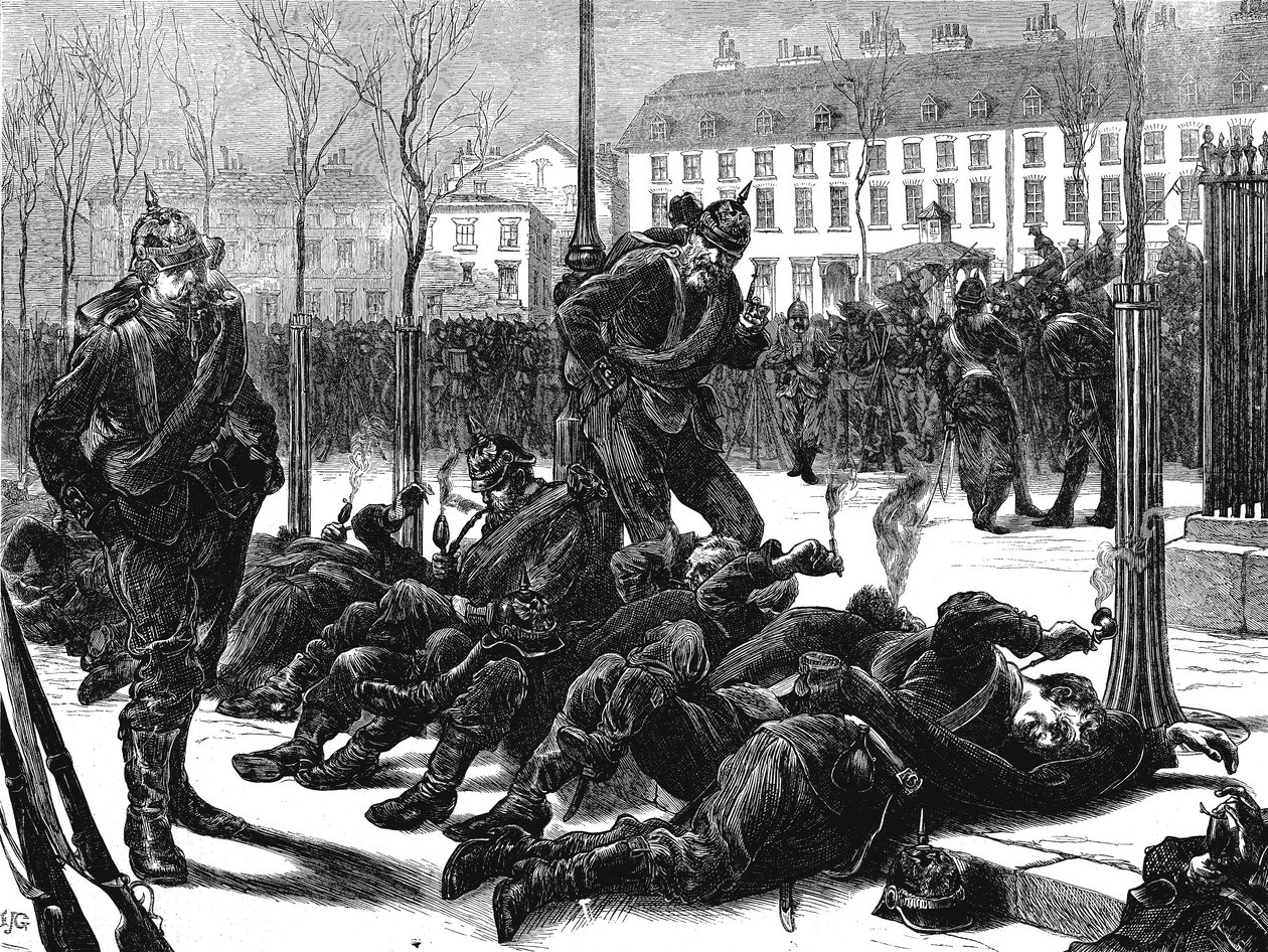 Zajęcie Paryża przez Niemców po wojnie francusko-pruskiej, marzec 1871 autorstwa Unbekannt
