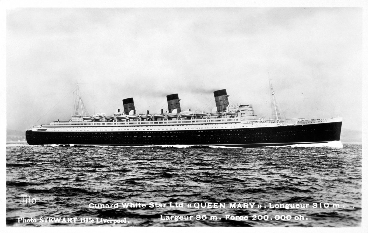 Oceaniczny liniowiec RMS Queen Mary, XX wiek autorstwa Unbekannt