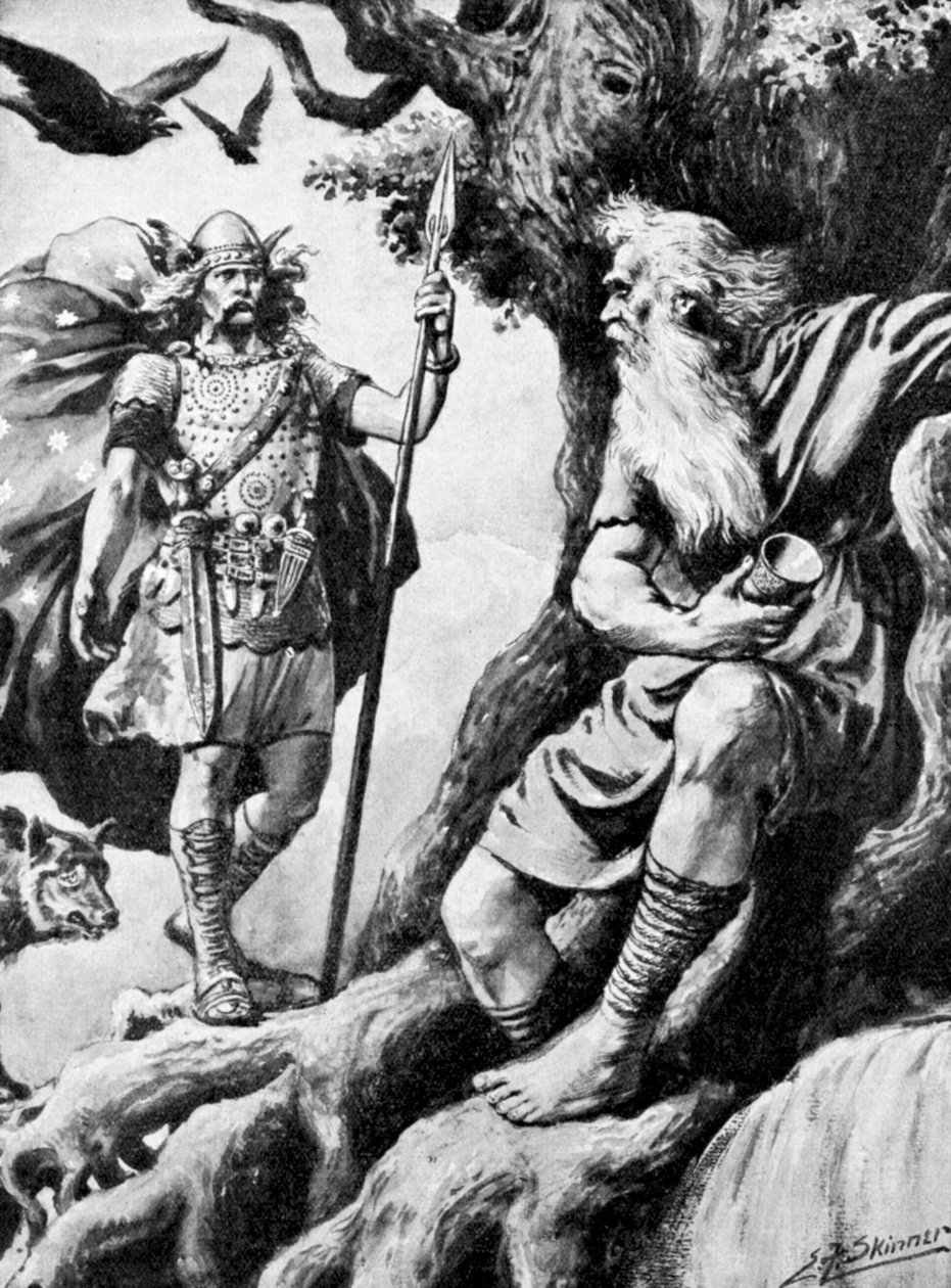 Odin Wotan, nordycki bóg, ok. XIX w. autorstwa Unbekannt