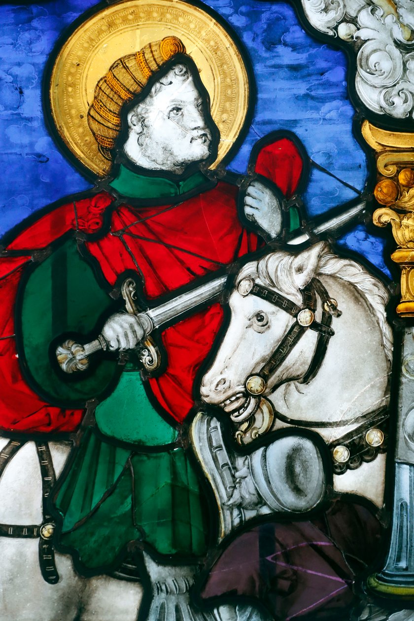 Oeuvre Notre-Dame Museum, Witraż z Miłosierdziem św. Marcina, Strasburg, Francja (zdjęcie) autorstwa Unbekannt