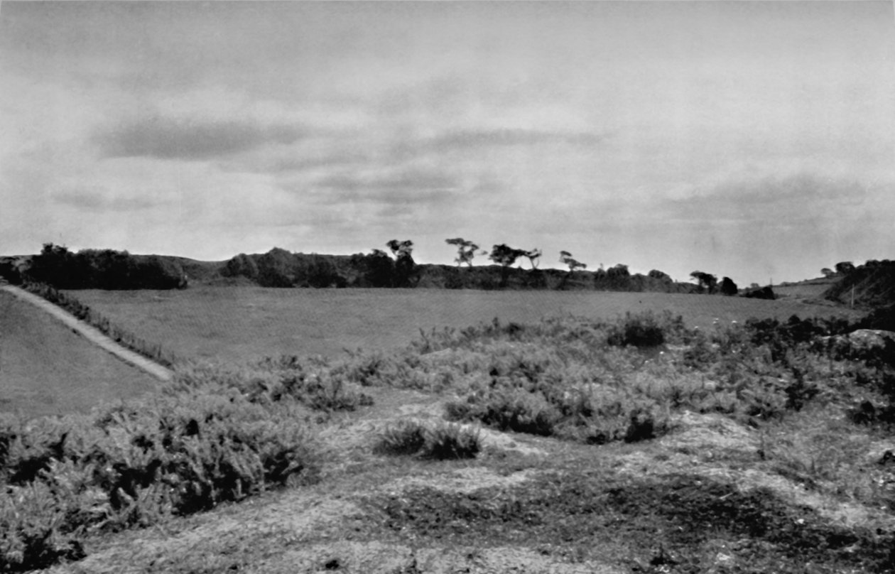 Offas Dyke przekraczający szczyt wzgórza, w Denbighshire, Walia, 1935 autorstwa Unbekannt