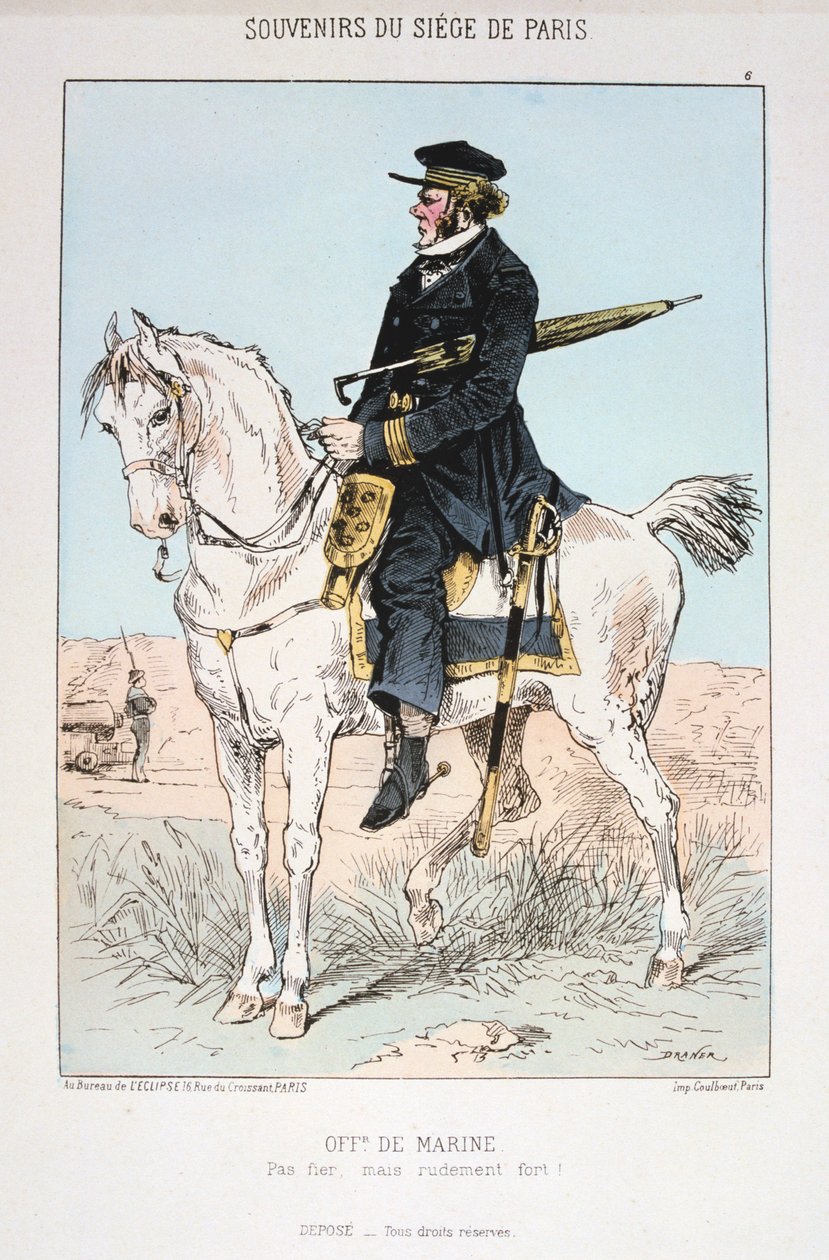 Oficer marynarki wojennej, oblężenie Paryża, 1870-1871 autorstwa Unbekannt