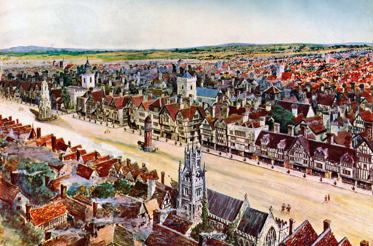 Old Cheapside, ok. 1580, ok. 1900-1920 autorstwa Unbekannt