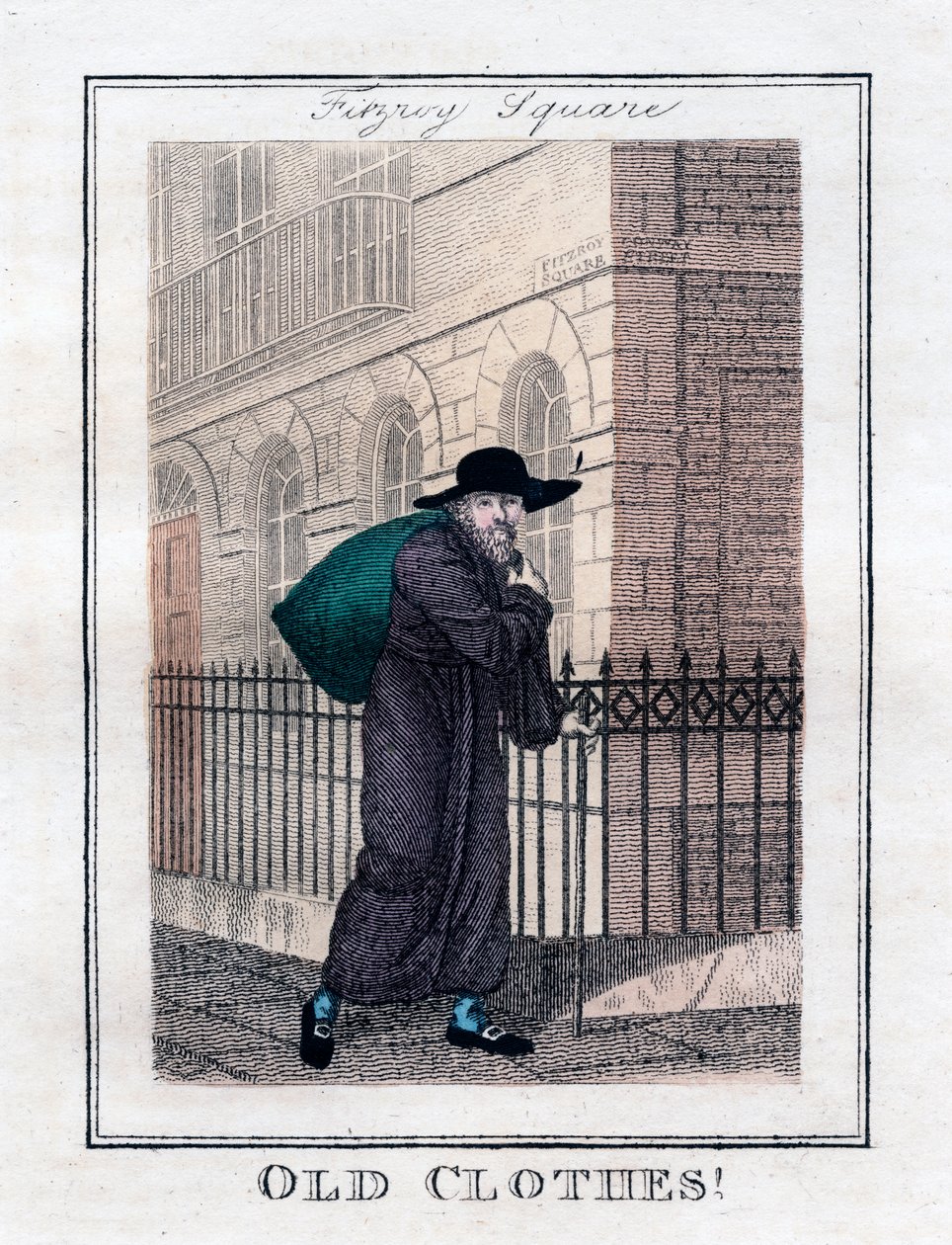 Stare ubrania!, Fitzroy Square, Londyn, 1805 autorstwa Unbekannt
