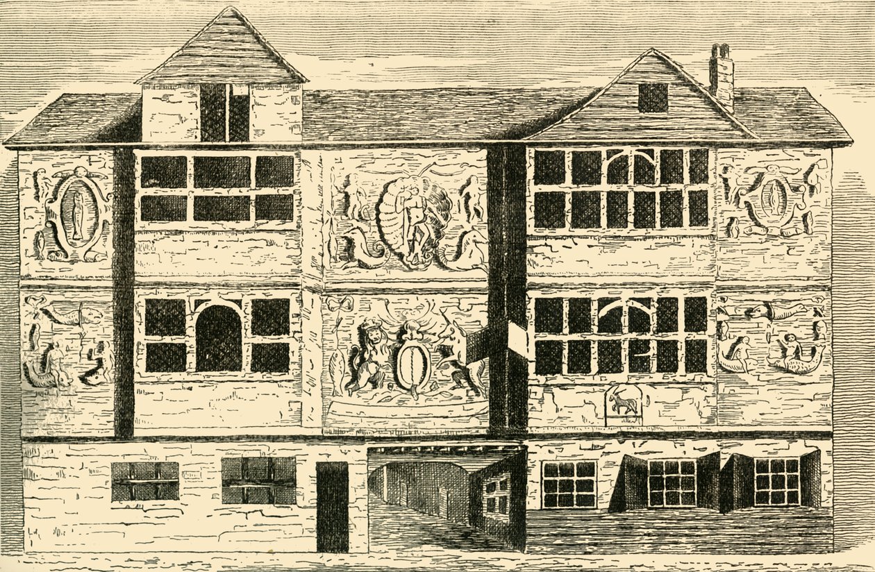 Stare domy dawniej przy Bankside, ok. 1878 r. autorstwa Unbekannt