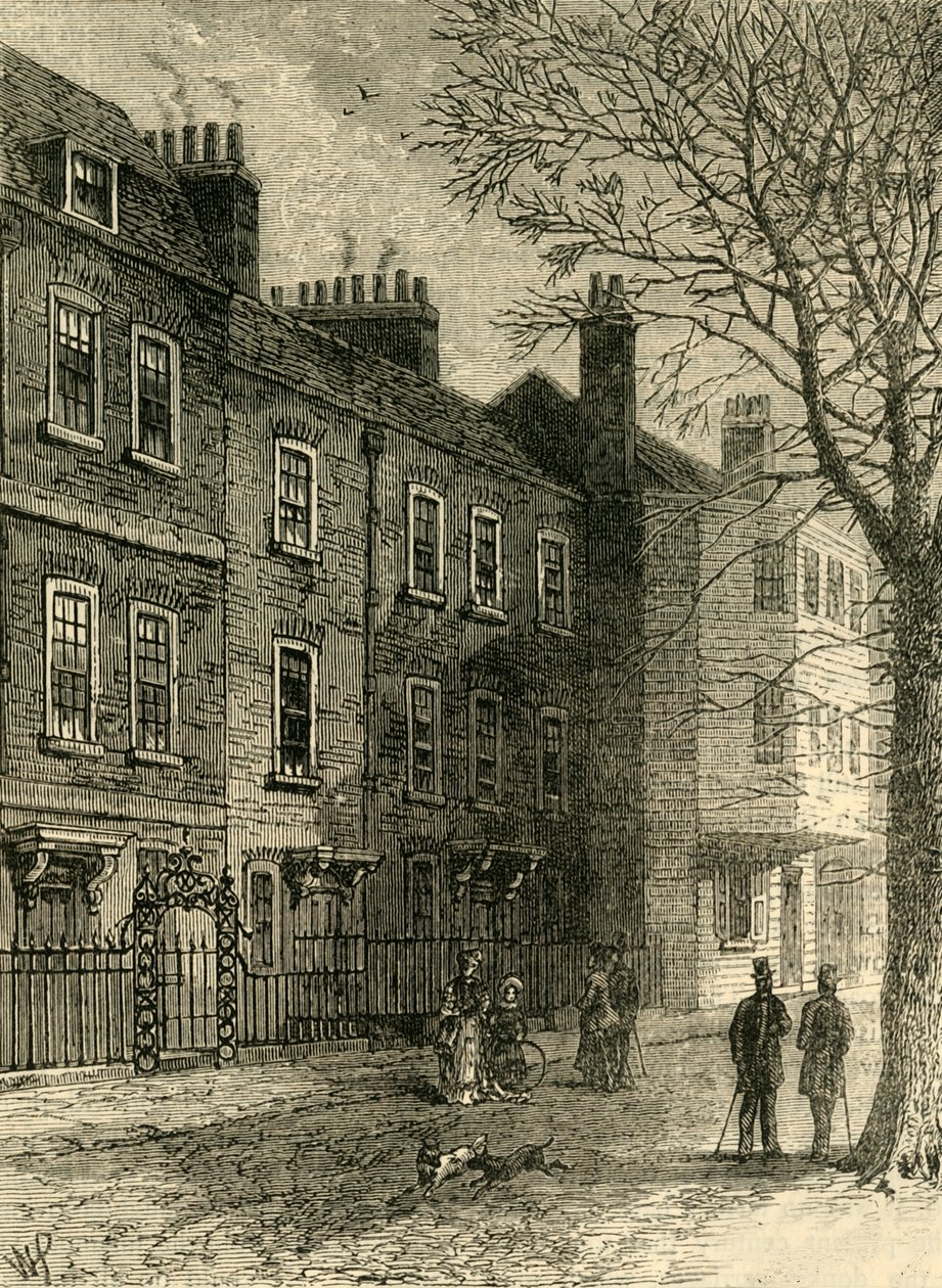 Stare domy w Church Row, c1876. autorstwa Unbekannt