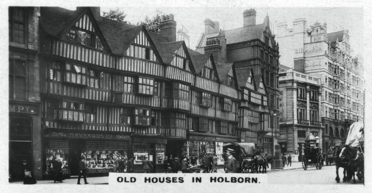 Stare domy w Holborn, Londyn, ok. 1920 autorstwa Unbekannt