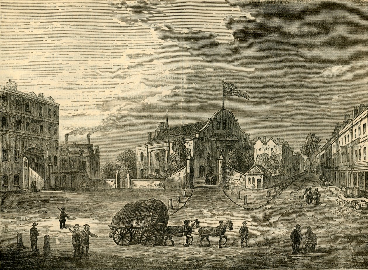 Stary kościół Kensington, około 1750, c1876. autorstwa Unbekannt