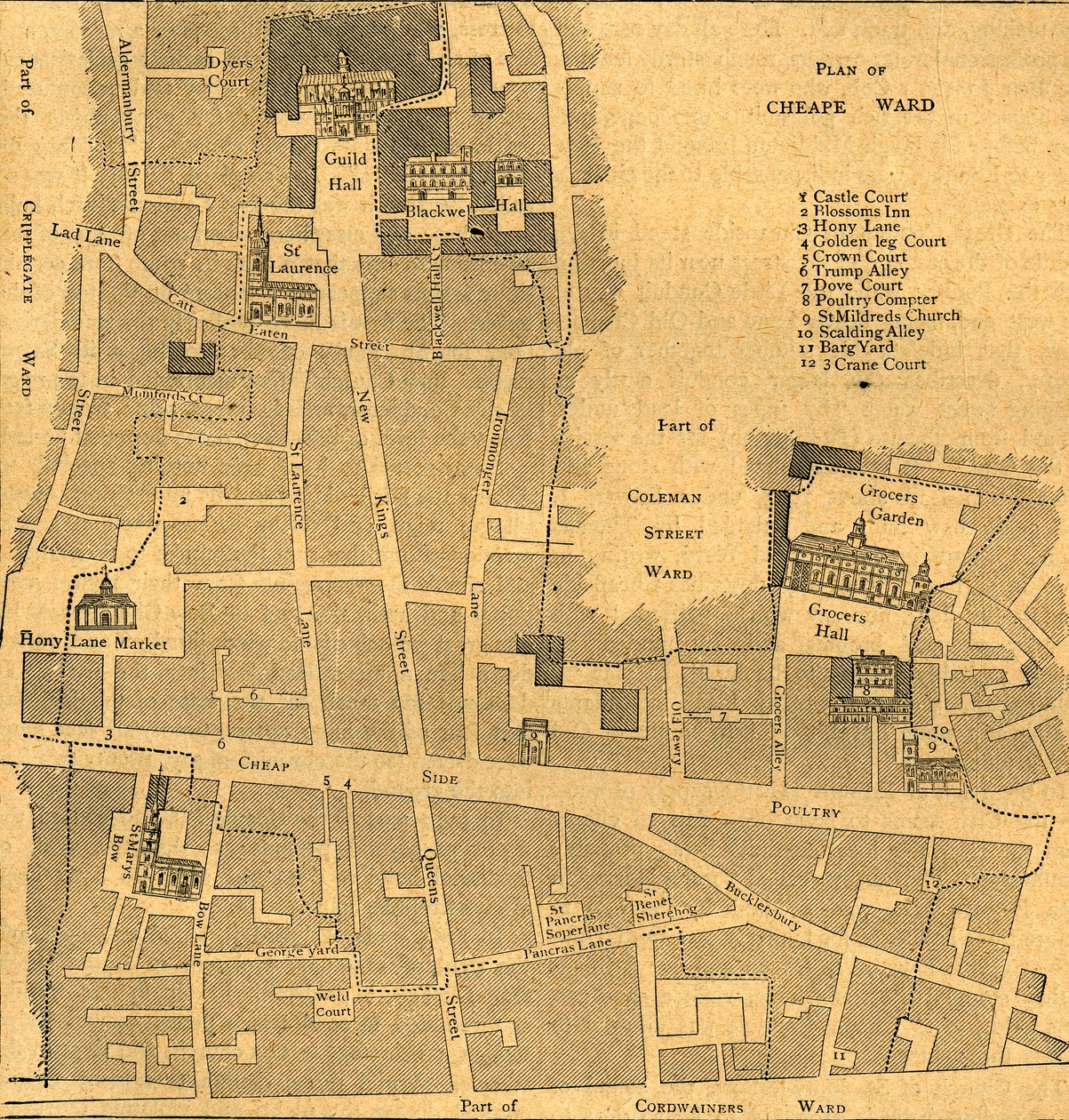 Stara mapa Oddziału Taniego - Około 1750, 1897. autorstwa Unbekannt