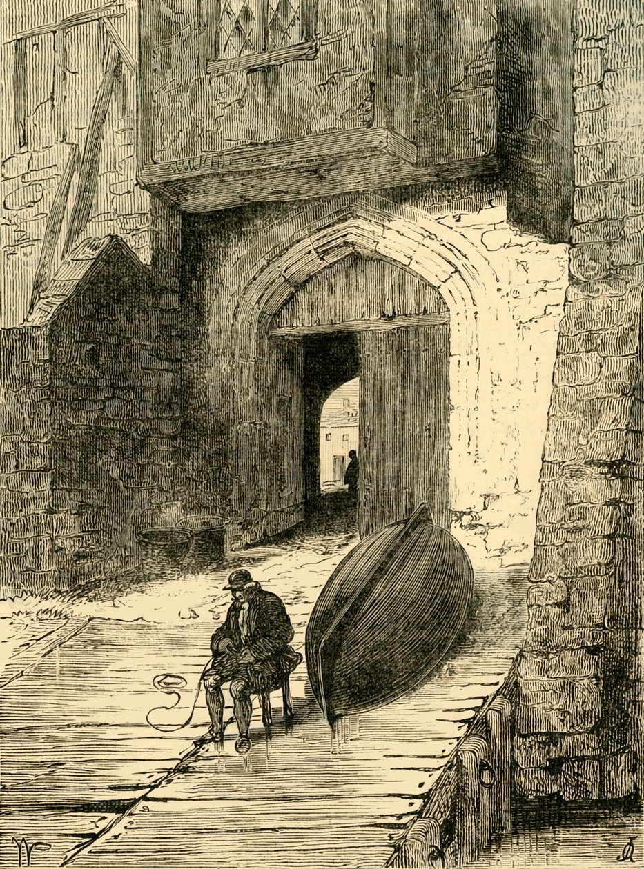 Stare schody Whitehall, ok. 1878 r. autorstwa Unbekannt