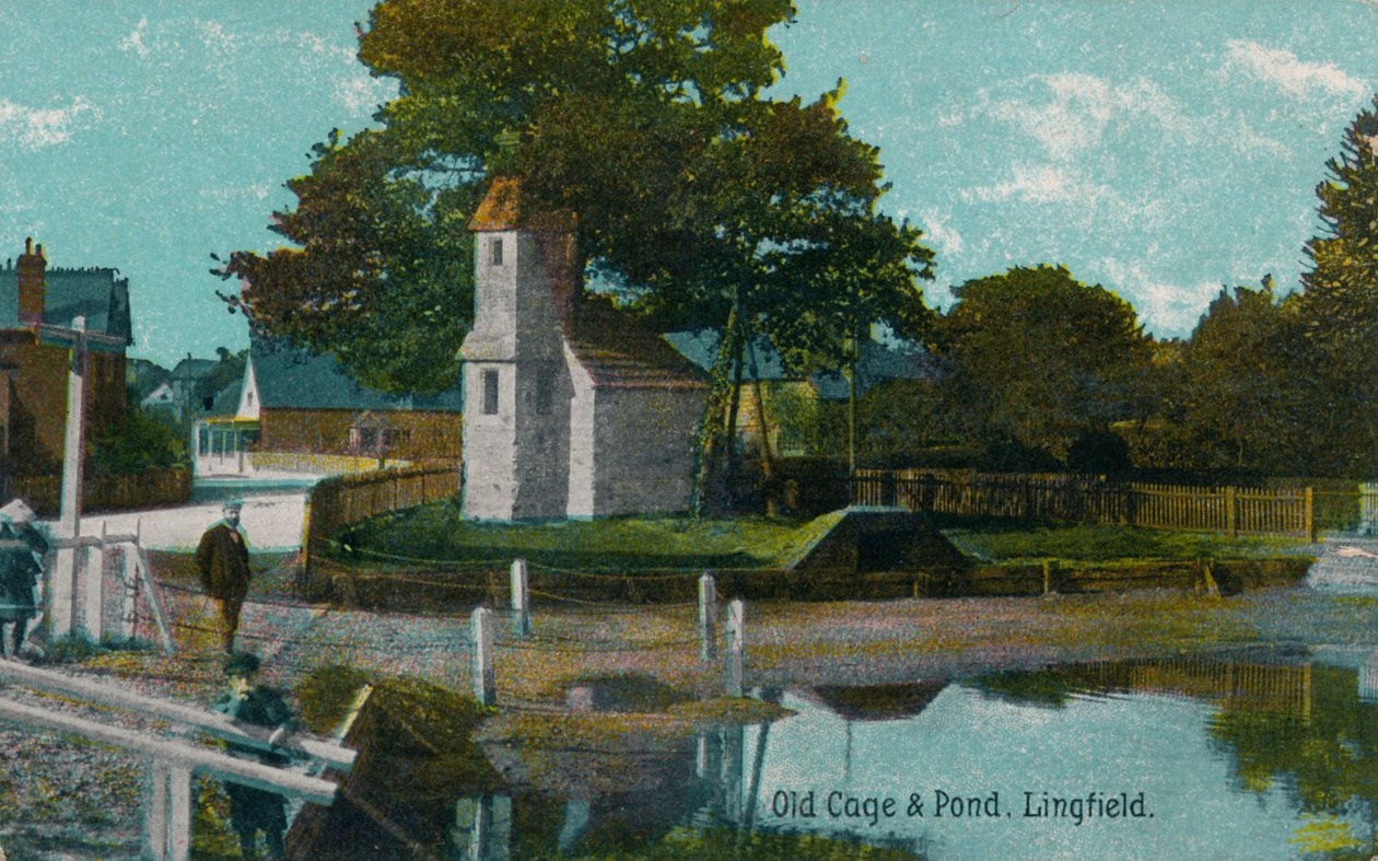 Stara klatka i staw, Lingfield, Surrey, ok. 1905 r. autorstwa Unbekannt