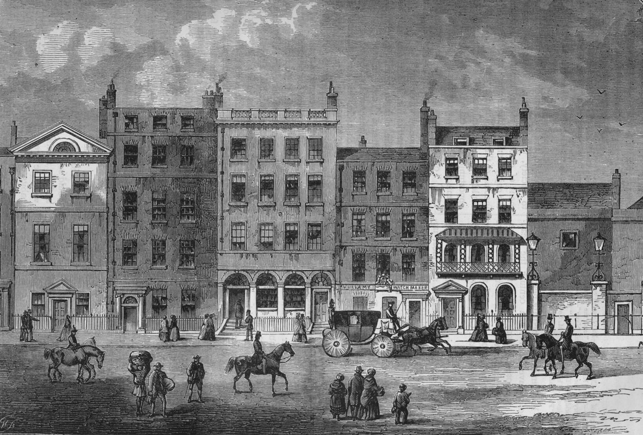 Stare domy w Pall Mall, Westminster, Londyn, c1830 1878 autorstwa Unbekannt