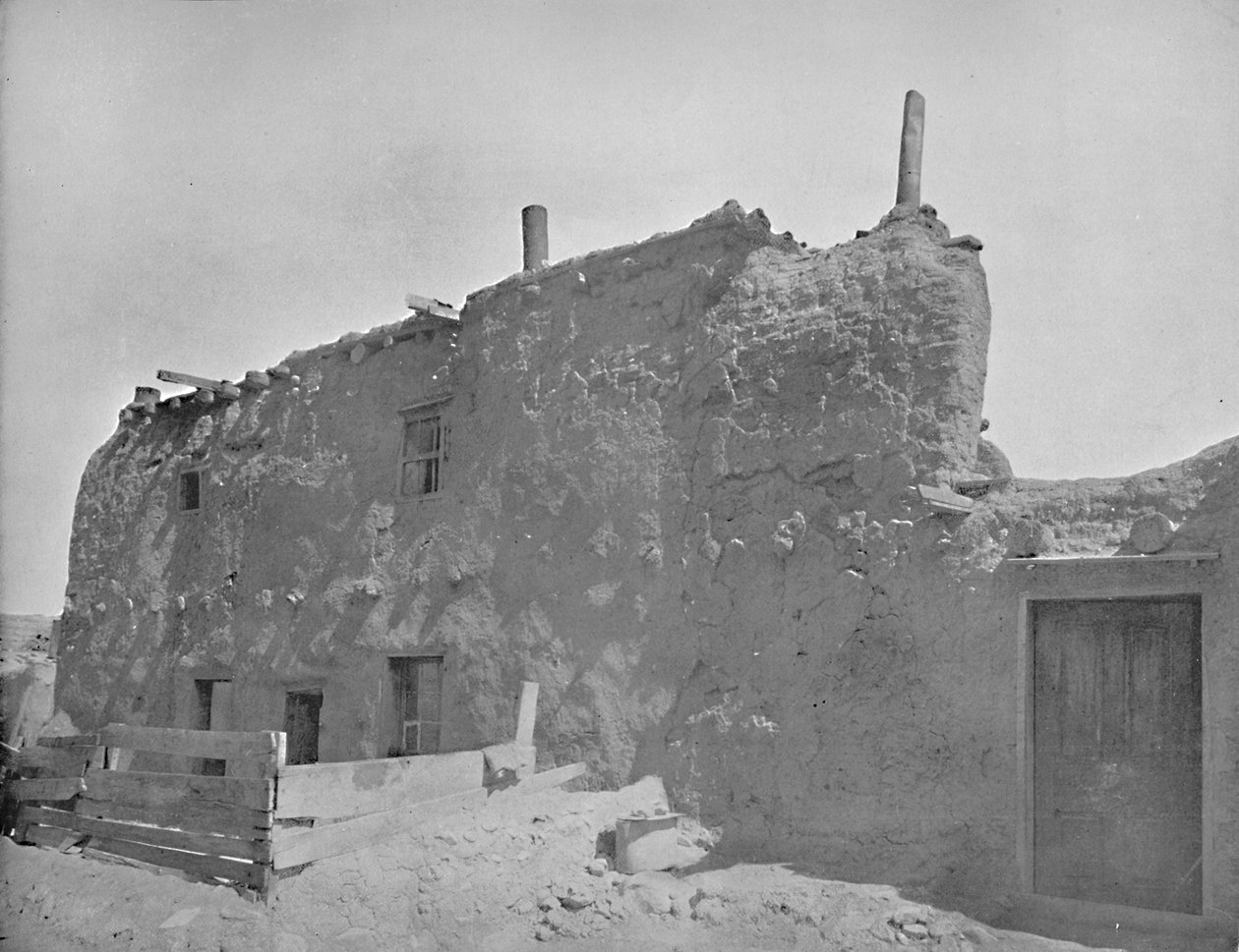 Najstarszy dom w Stanach Zjednoczonych, Santa Fe, Nowy Meksyk, ok. 1897. autorstwa Unbekannt