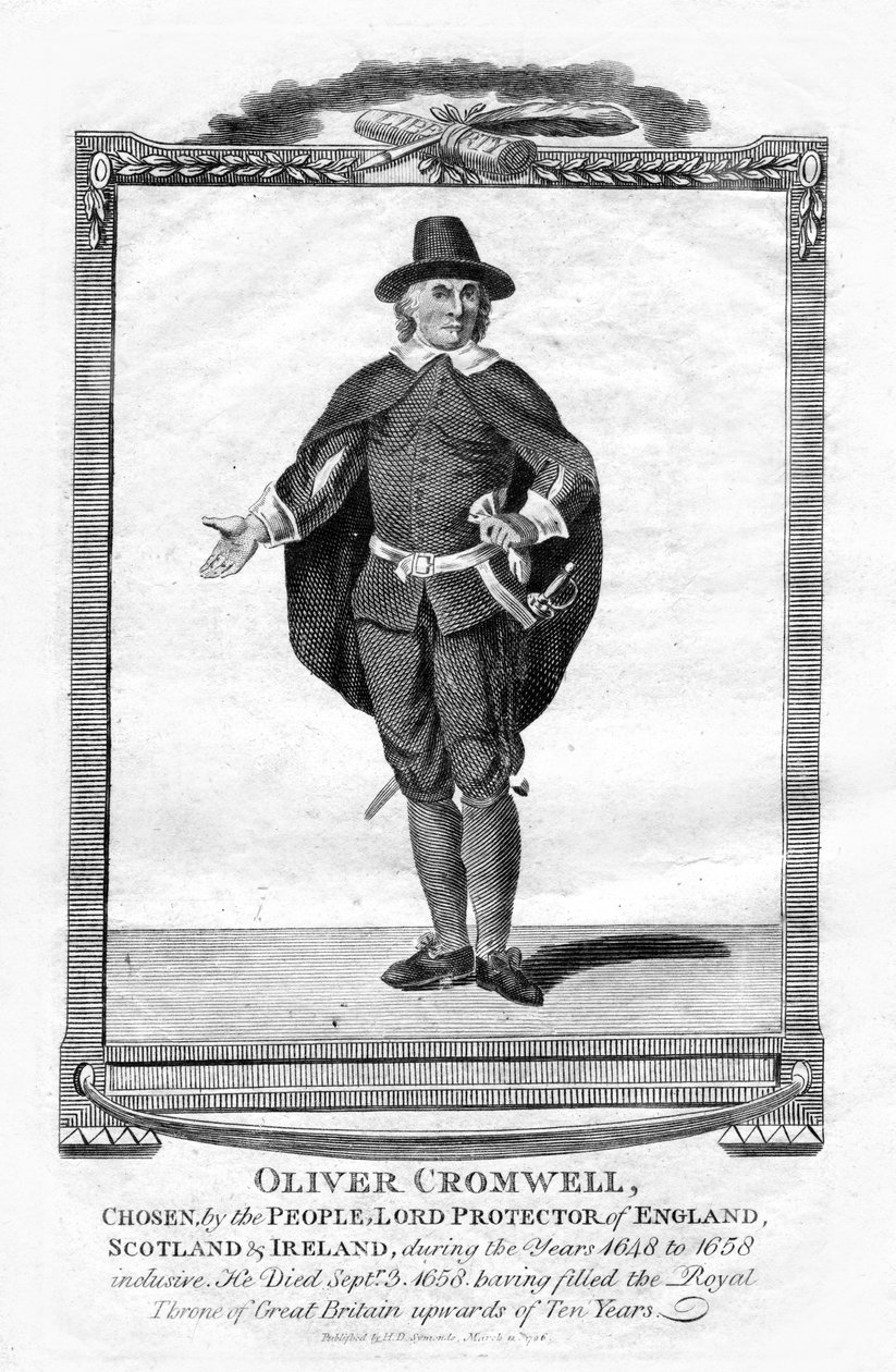 Oliver Cromwell, angielski przywódca wojskowy i polityk, 1706 autorstwa Unbekannt