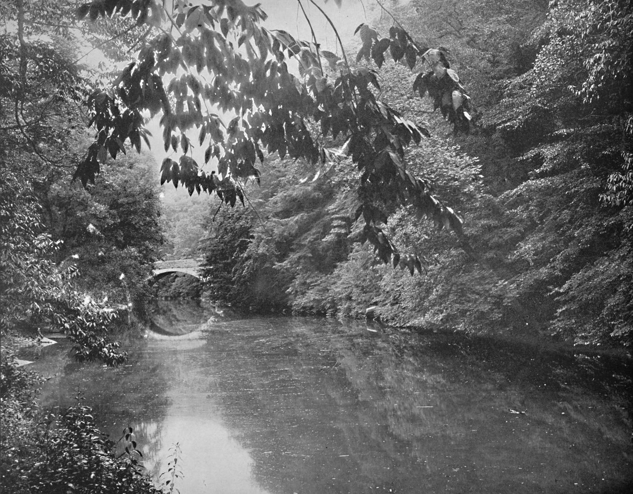 Na Wissahickon Creek, Fairmount Park, Filadelfia, ok. 1897. autorstwa Unbekannt