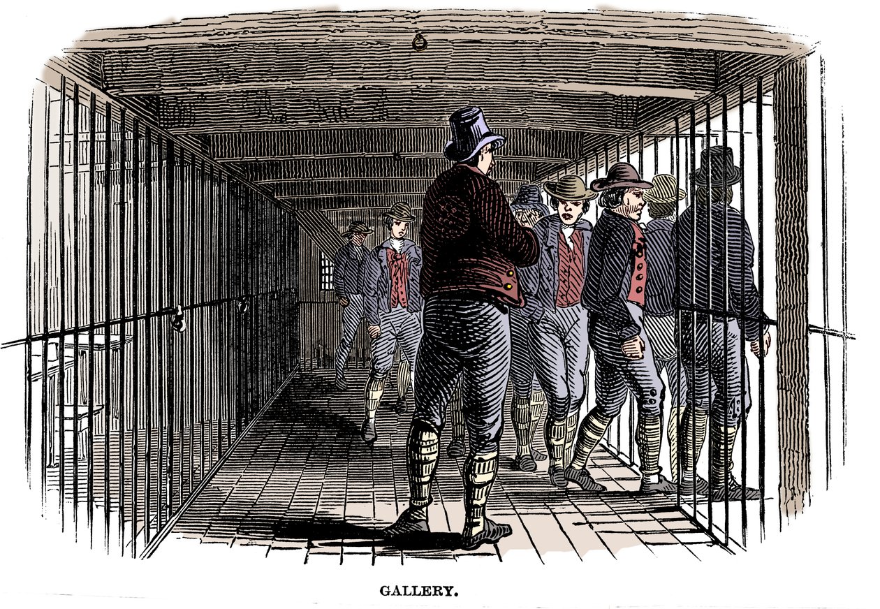 Na pokładzie więziennego kadłuba, 1848 autorstwa Unbekannt