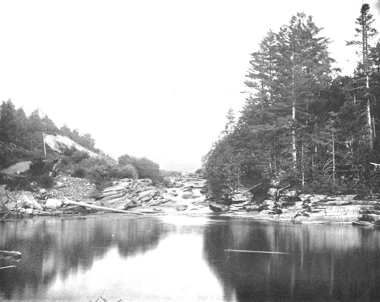 Na rzece Ammonoosuc, Białe Góry, New Hampshire, USA, ok. 1900. autorstwa Unbekannt