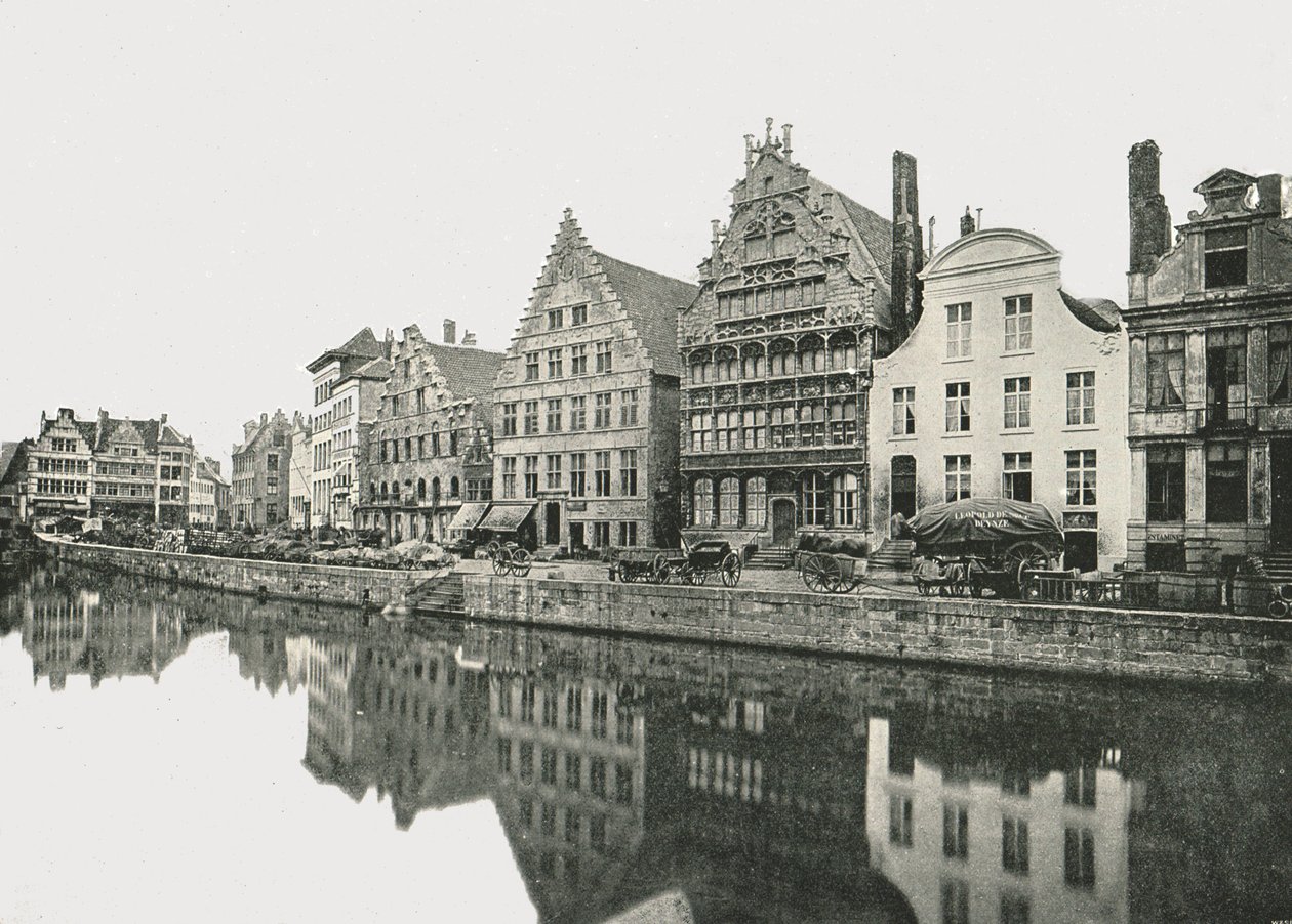 Na Bank of the Scheldt, Gandawa, Belgia, 1895. autorstwa Unbekannt