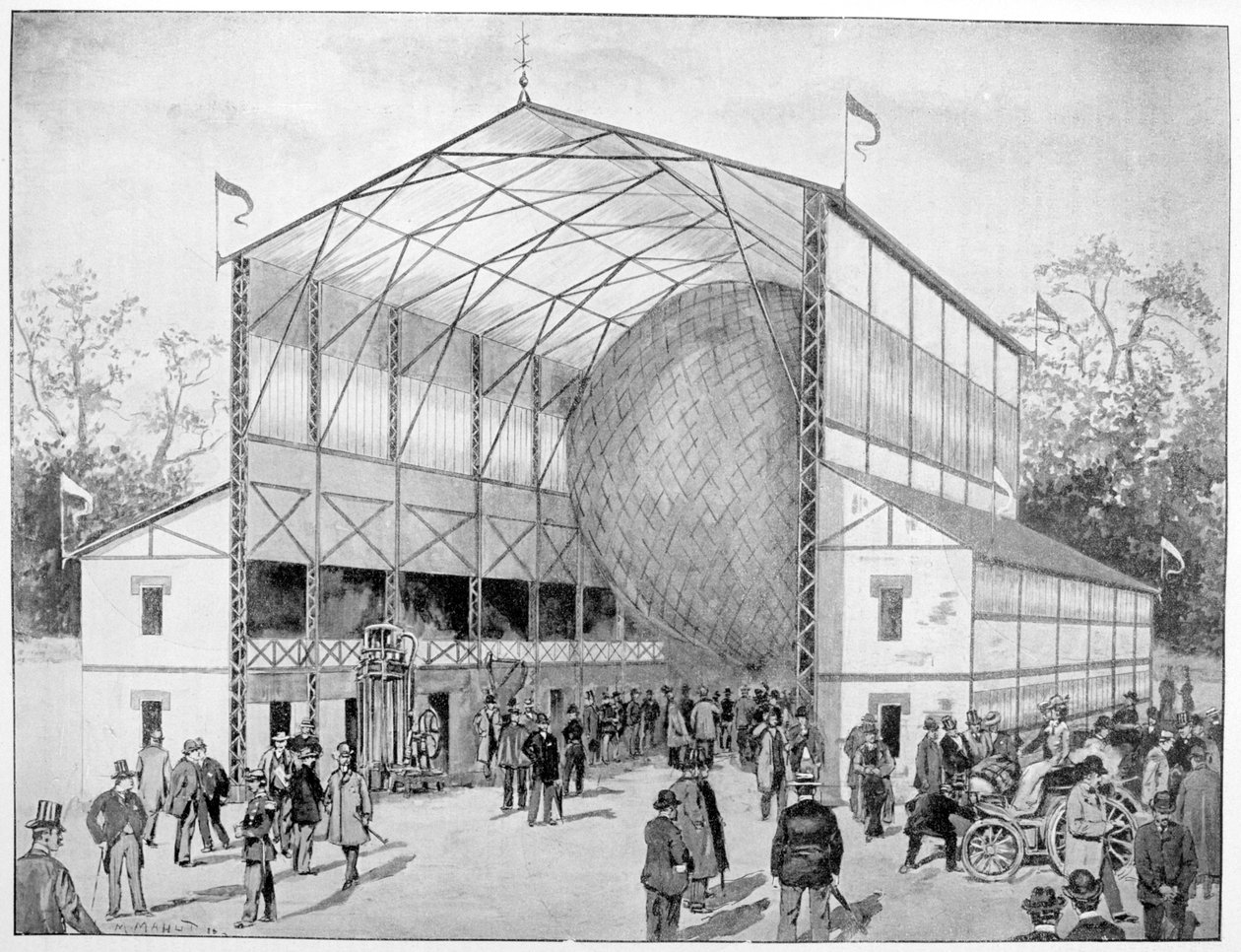Jedna z wielkich atrakcji Vincennes, Paryż, 1900 autorstwa Unbekannt