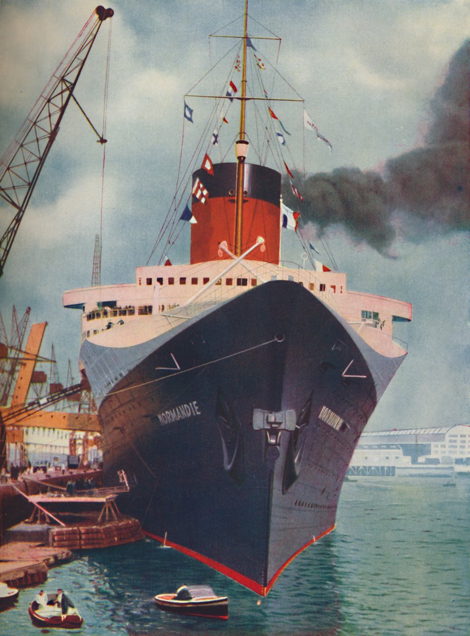 Jeden z wielkich okrętów świata. Francuski liniowiec Normandie, 1937 autorstwa Unbekannt
