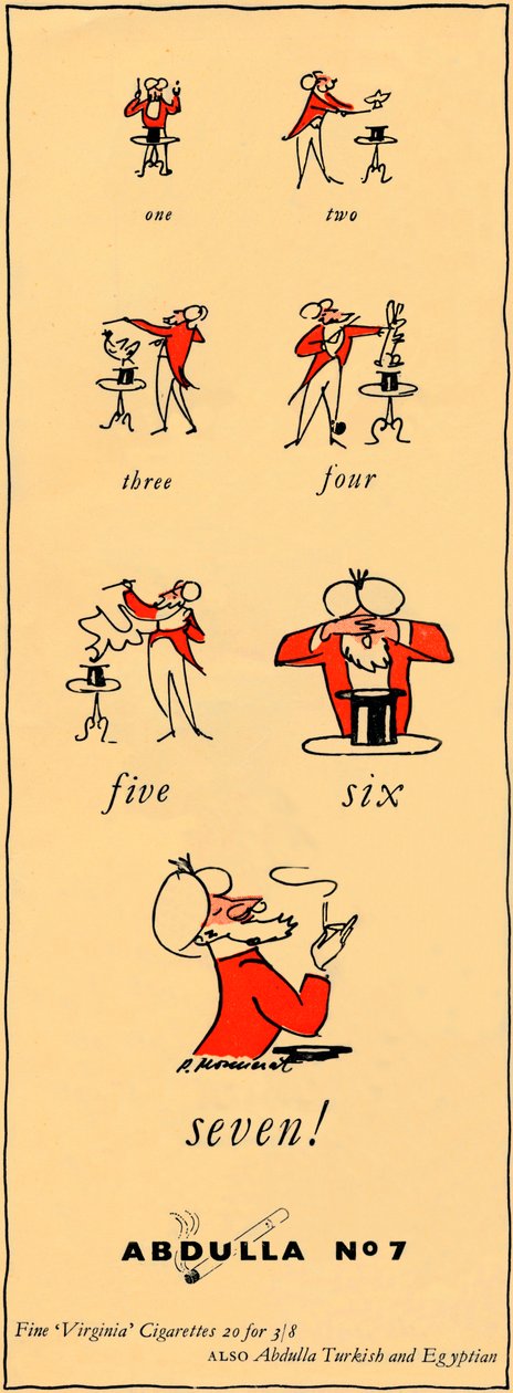 Raz, dwa, trzy, cztery, pięć, sześć, siedem – Abdulla No7, 1947 autorstwa Unbekannt