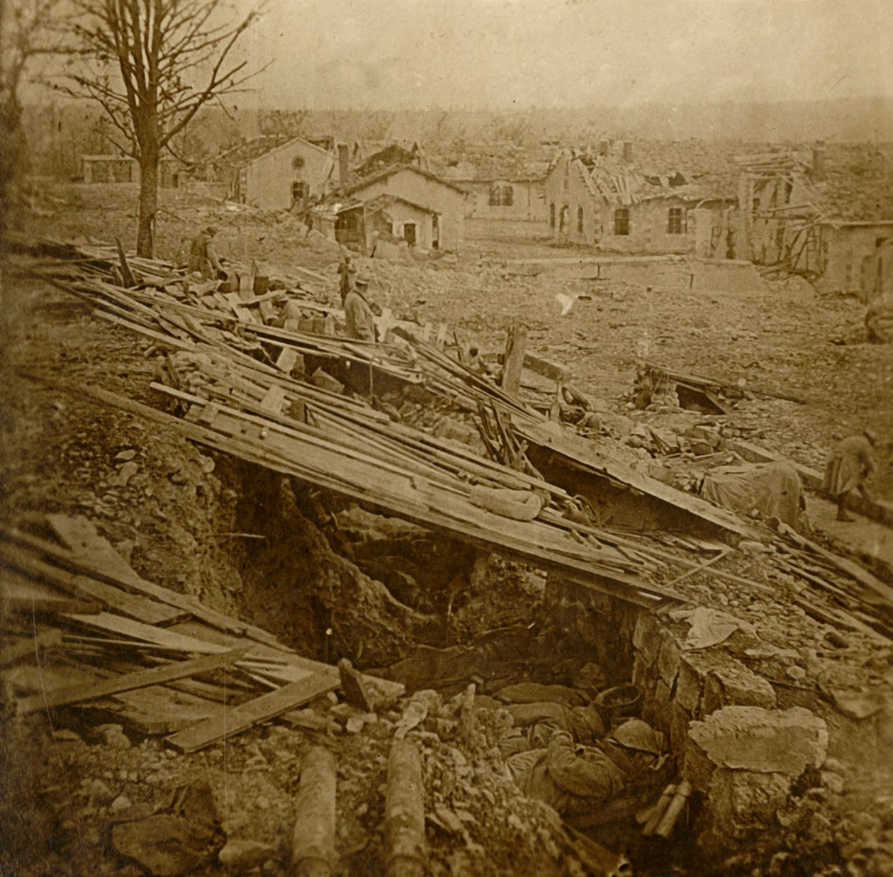 Akademik na świeżym powietrzu w Tavannes Fort, Verdun, północna Francja, c1914-c1918 autorstwa Unbekannt