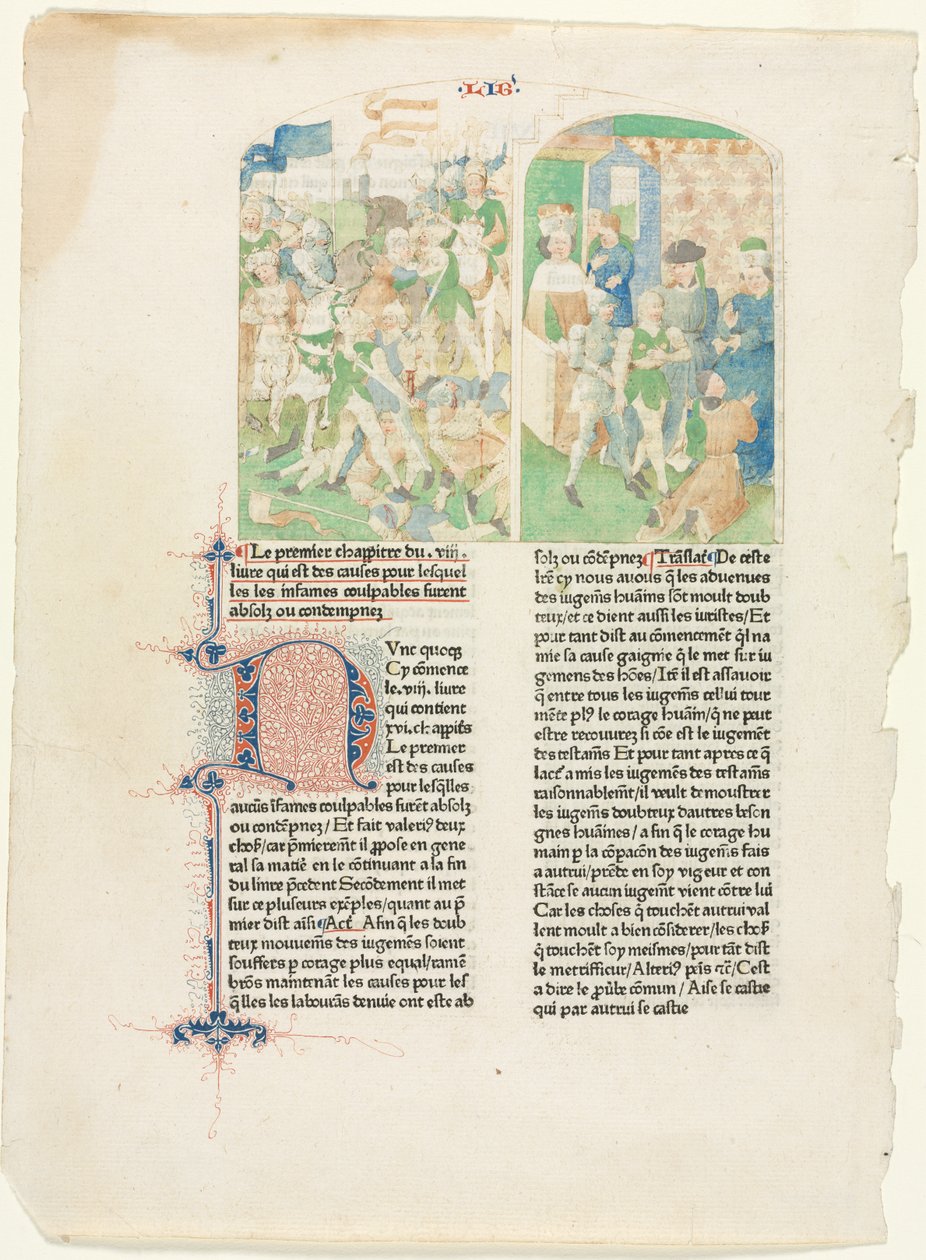 Strona otwierająca księgi VIII Valerius Maximuss 1476 autorstwa Unbekannt
