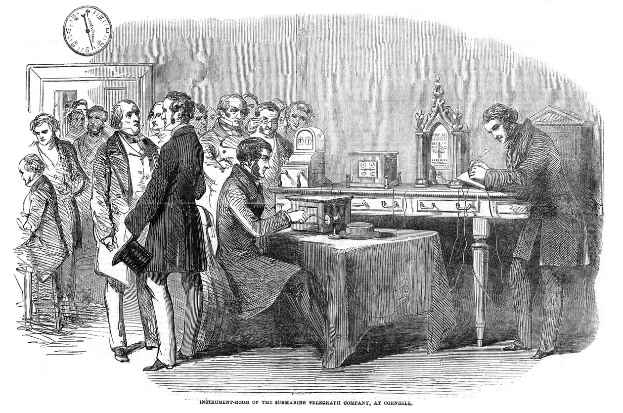 Otwarcie łącza telegraficznego z Londynu do Paryża w 1851 r. 1852 r autorstwa Unbekannt