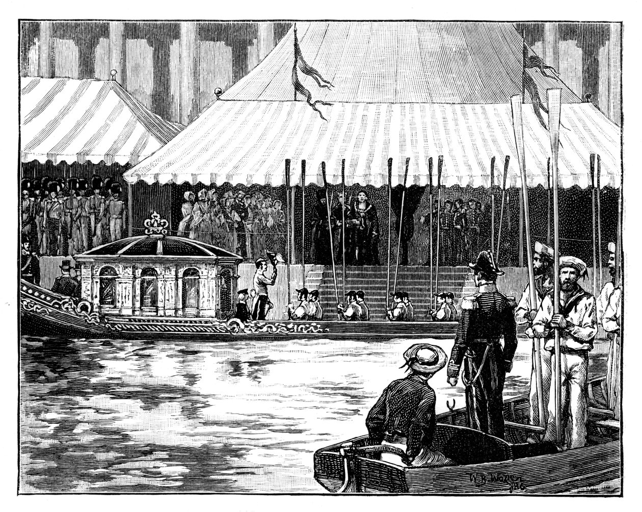 Otwarcie Londyńskiej Giełdy Węgla, Królewski Procesja, Custom-House Quay, Londyn, ok. 1888 r. autorstwa Unbekannt