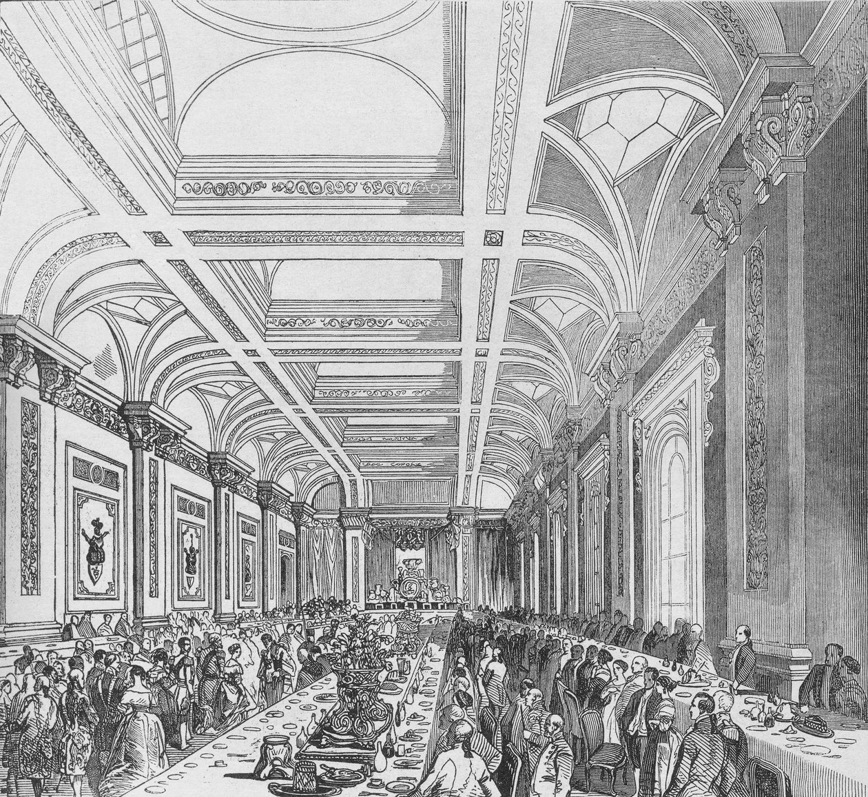 Otwarcie III Giełdy Królewskiej, 1844. Bankiet w Sali Subskrypcyjnej, 1928 autorstwa Unbekannt