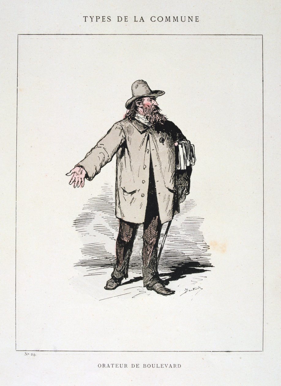 Głośnik bulwarowy, Komuna Paryska, 1871 autorstwa Unbekannt