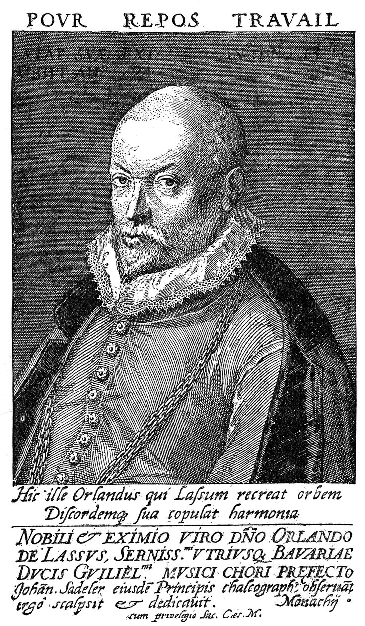 Orlandus Lassus , flamandzki kompozytor i muzyk renesansowy, XVI wiek autorstwa Unbekannt
