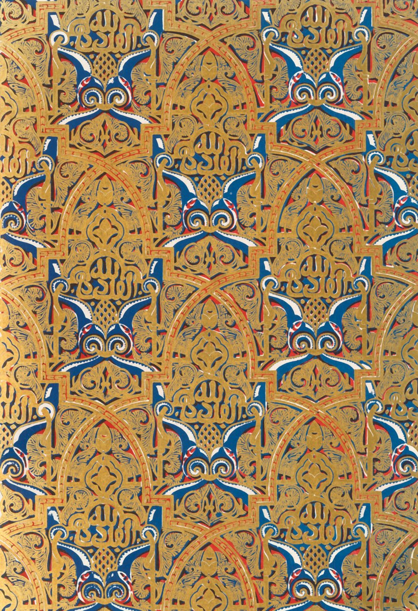 Ornament w płycinach na ścianach, Sala Ambasadorów, 1907. autorstwa Unbekannt