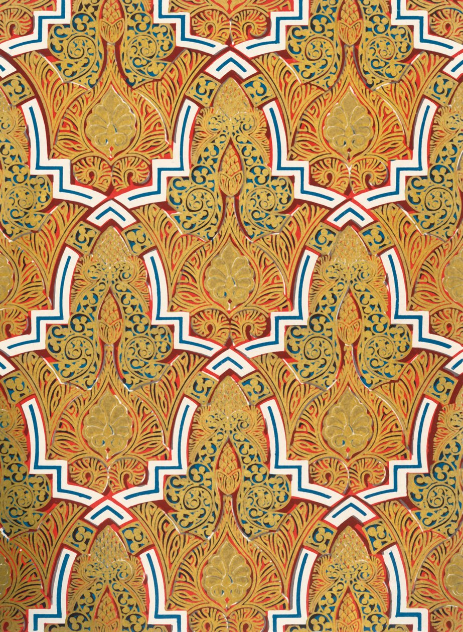 Ozdoba w panelach na ścianach, Dziedziniec Meczetu, 1907. autorstwa Unbekannt