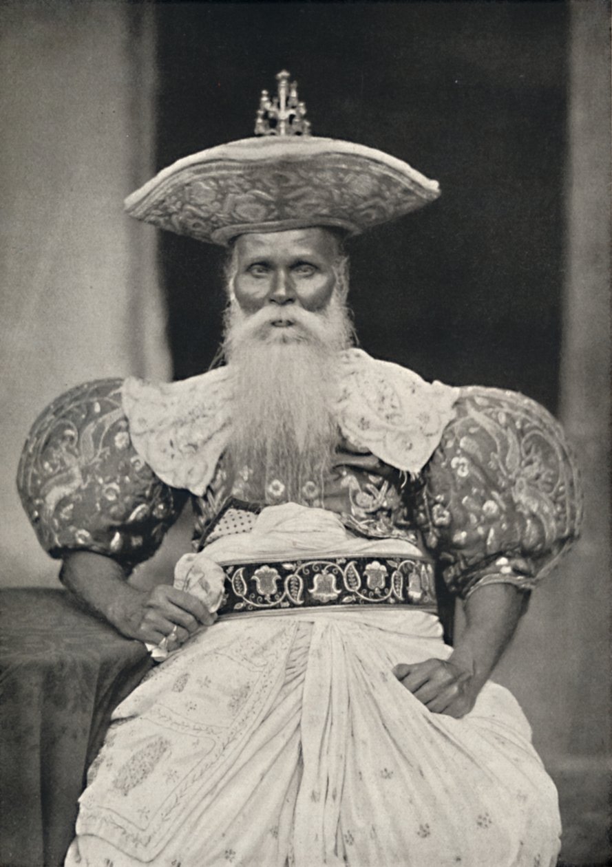 Lokalny przywódca w Kandy w starym syngaleskim stroju, 1926 autorstwa Unbekannt