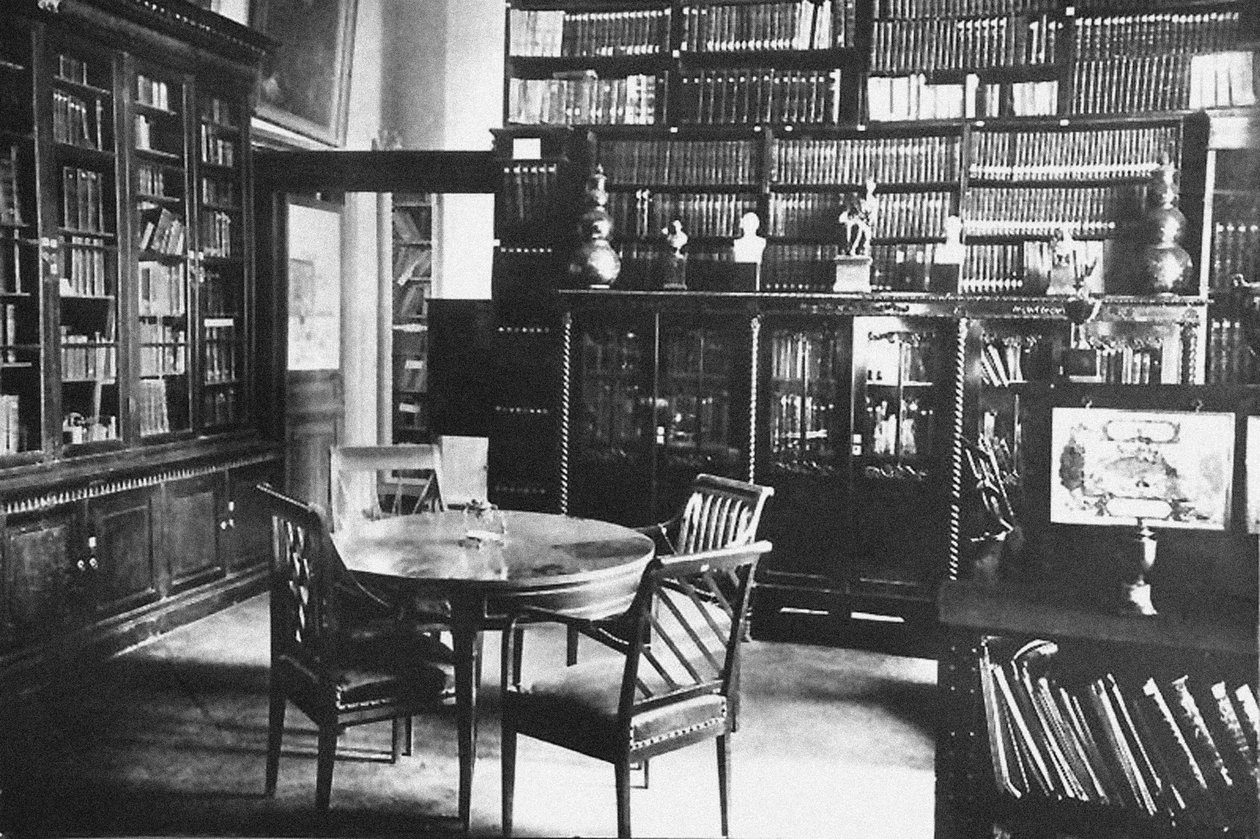 Posiadłość Ostafyevo. Gabinet i biblioteka księcia Andrieja Wiazemskiego, koniec XIX wieku autorstwa Unbekannt