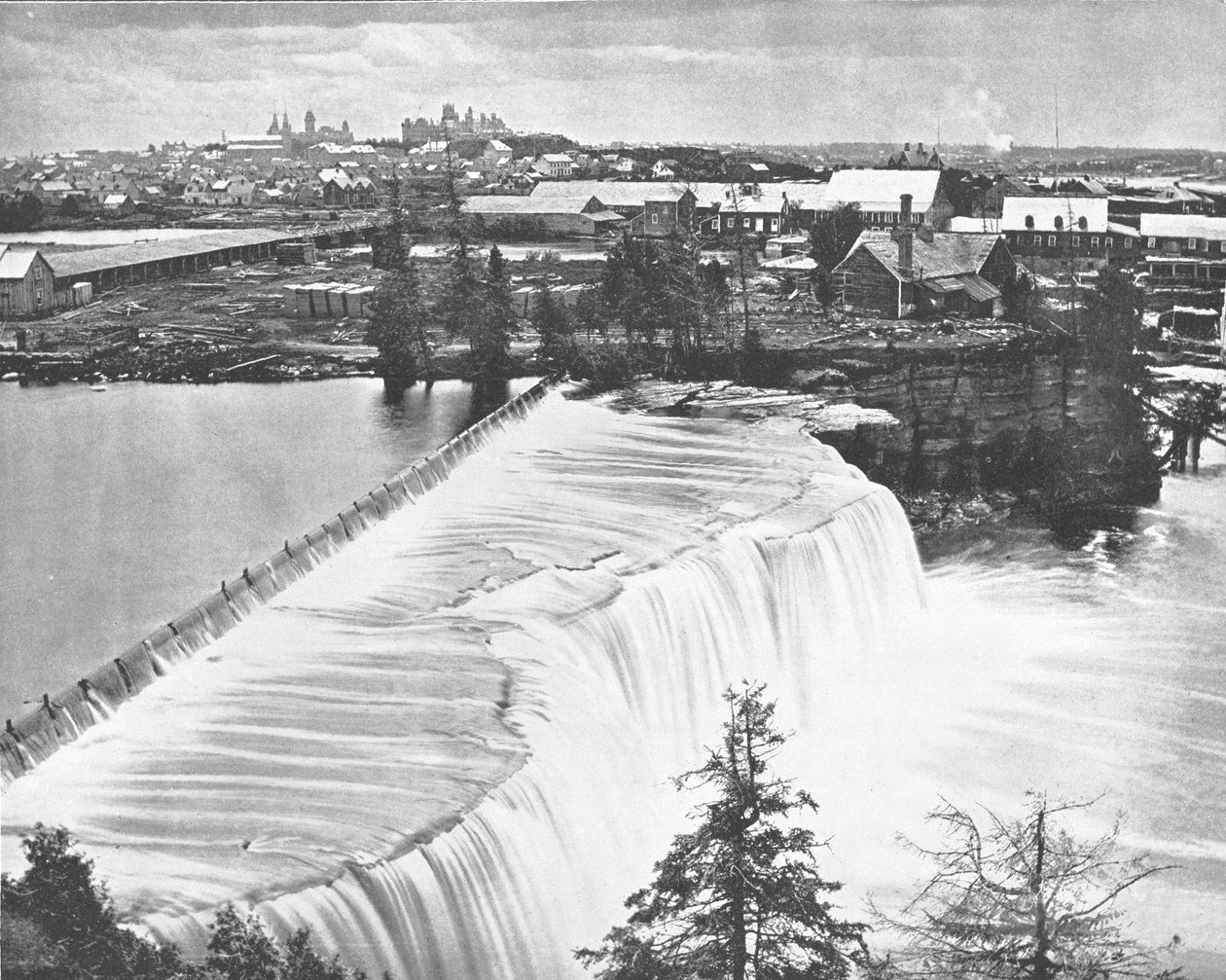 Ottawa, Kanada, z Rideau Falls, ok. 1900. autorstwa Unbekannt