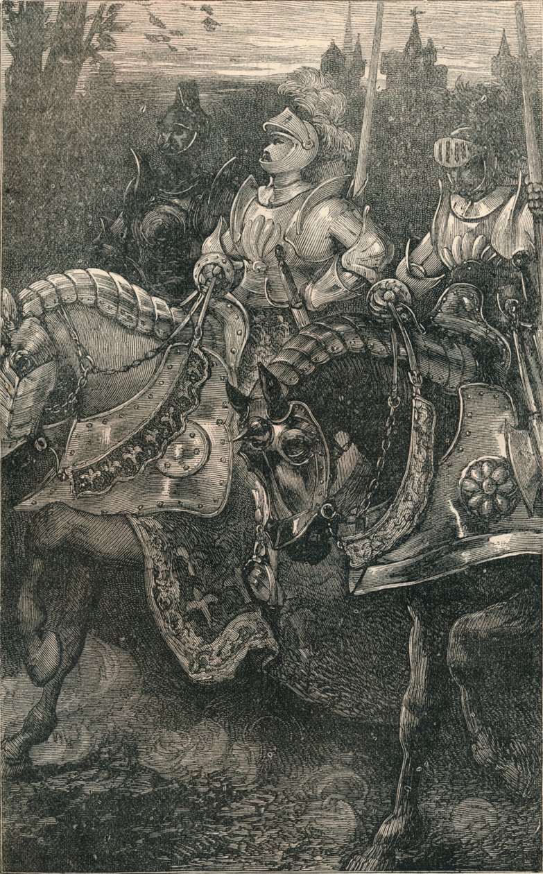 Otterburn - Natarcie Hotspur, 1388, c1910 autorstwa Unbekannt