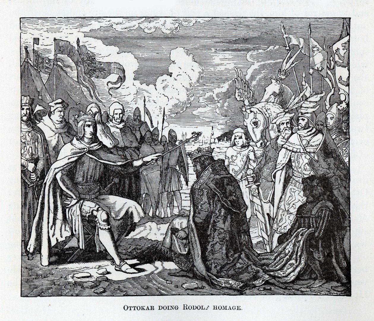 Ottokar składa hołd Rudolfowi, 1882 r autorstwa Unbekannt