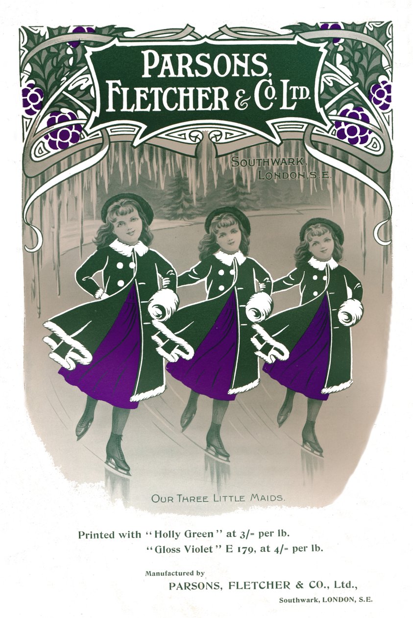 Reklama Nasze Trzy Małe Pokojówki - Parsons, Fletcher & Co. Ltd, 1909. autorstwa Unbekannt