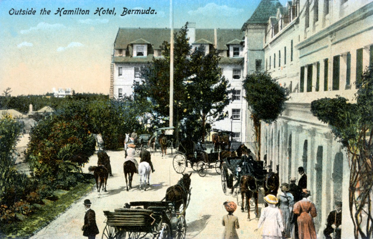 Przed hotelem Hamilton, Bermudy, ok. 1900 autorstwa Unbekannt