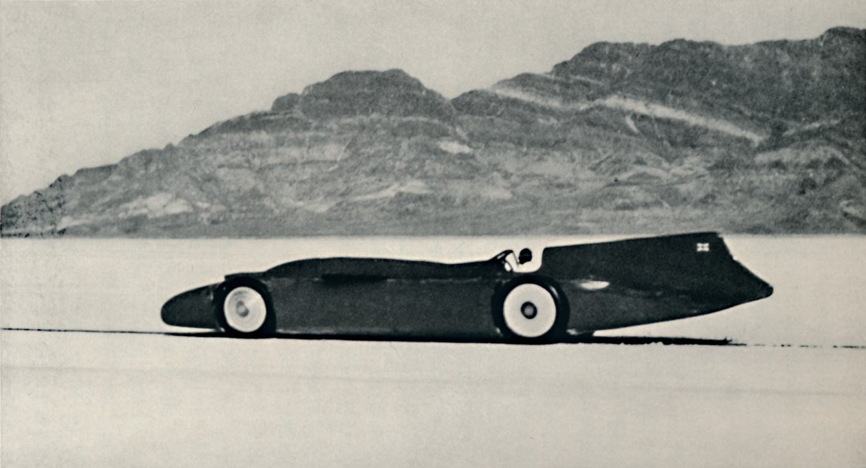 Ponad 300 mil na godzinę na Salt Flats, Bonneville, Utah, 1937 autorstwa Unbekannt
