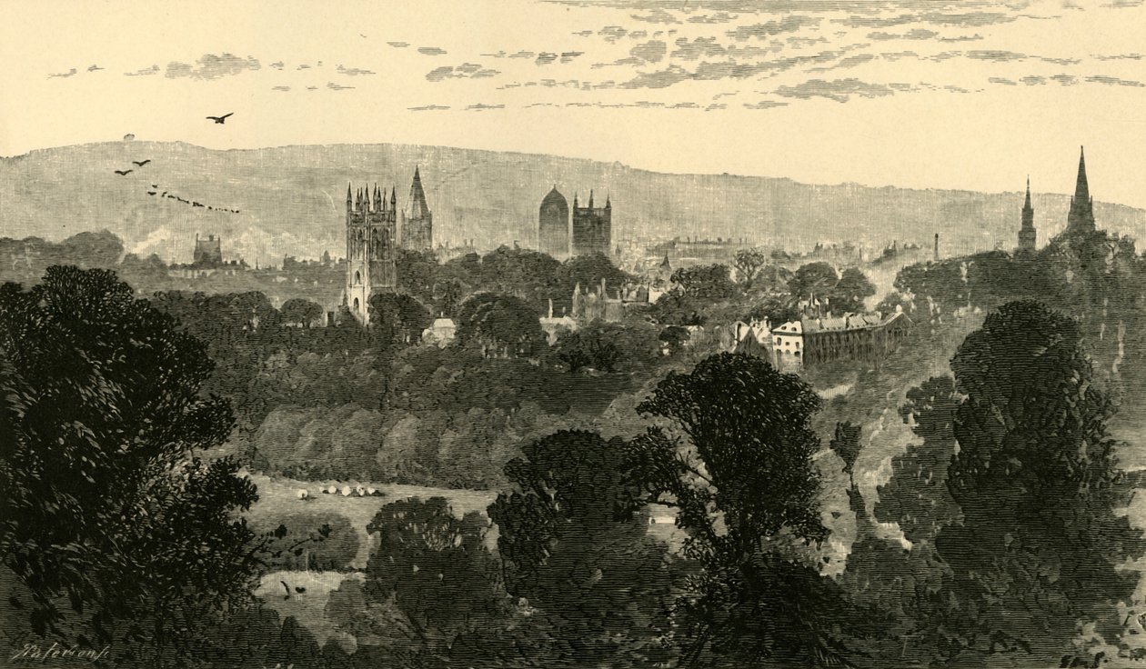 Oxford, z Headington Hill, 1898. autorstwa Unbekannt