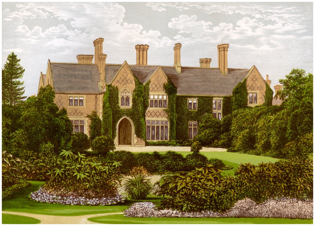 Oxley Manor, Staffordshire, dom rodziny Staveley-Hill, ok. 1880 autorstwa Unbekannt