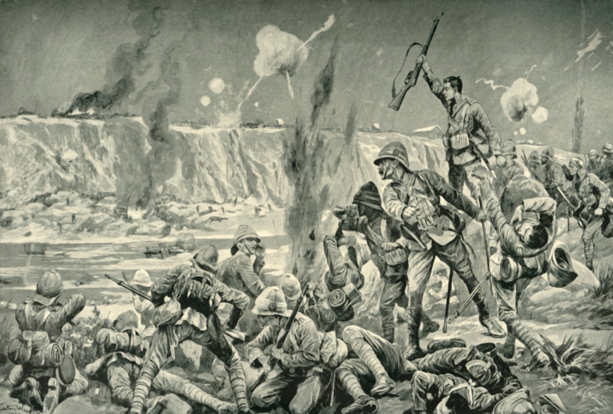 Paardeberg: Atak na pozycję Cronjesa, 1901. autorstwa Unbekannt