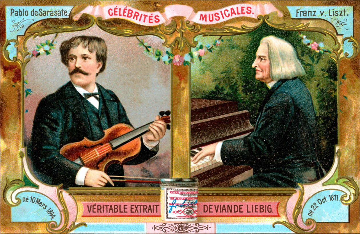 Pablo de Sarasate i Franciszek Liszt, ok. 1900 autorstwa Unbekannt