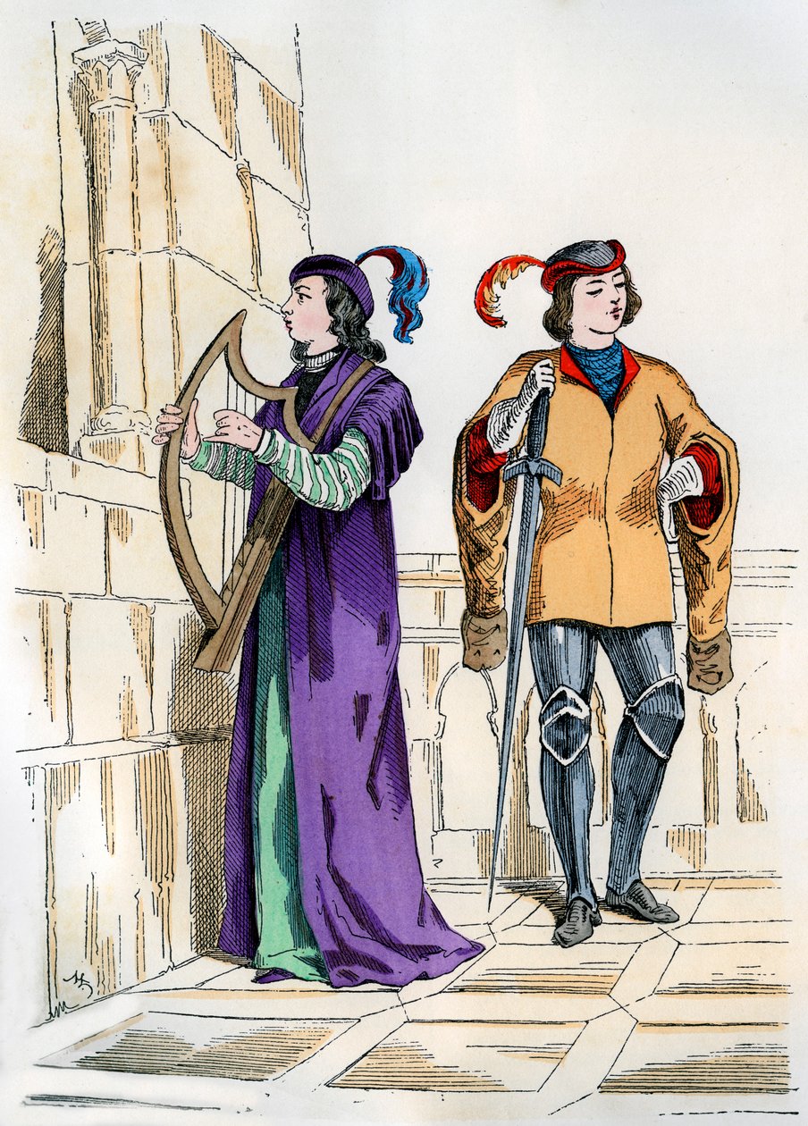 Strona i trubadur z XIII wieku, 1882-1884 autorstwa Unbekannt