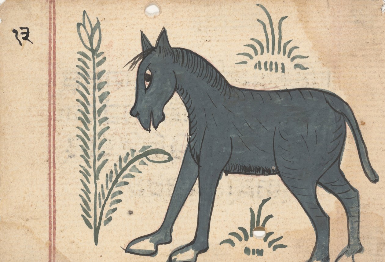 Strona z Księgi Wróżb, ca. 1800. autorstwa Unbekannt