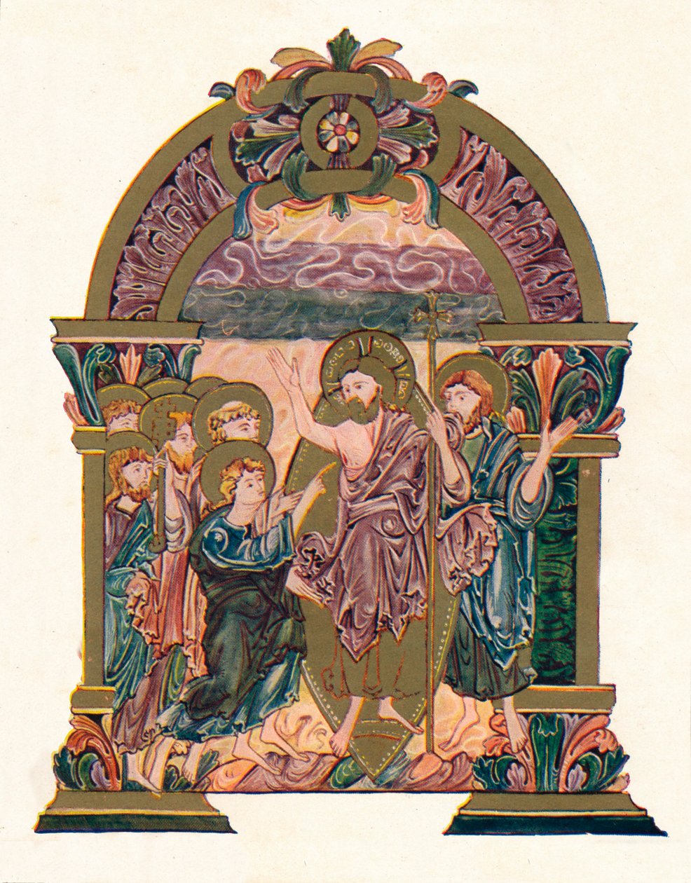 Strona z Benedyktu św. Ethelwolda, c970, 1902 autorstwa Unbekannt